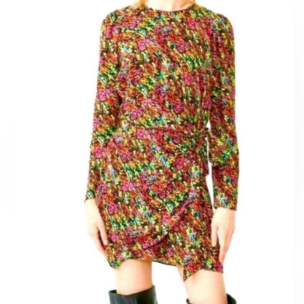 Zara multicolor long sleeve dress